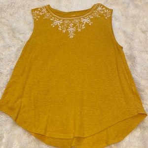 Old Navy Embroidered Yellow Shirt